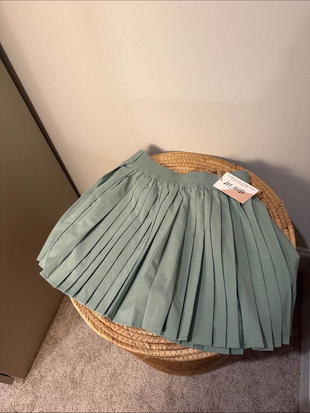 Very J Pleated Mint Skater Skirt